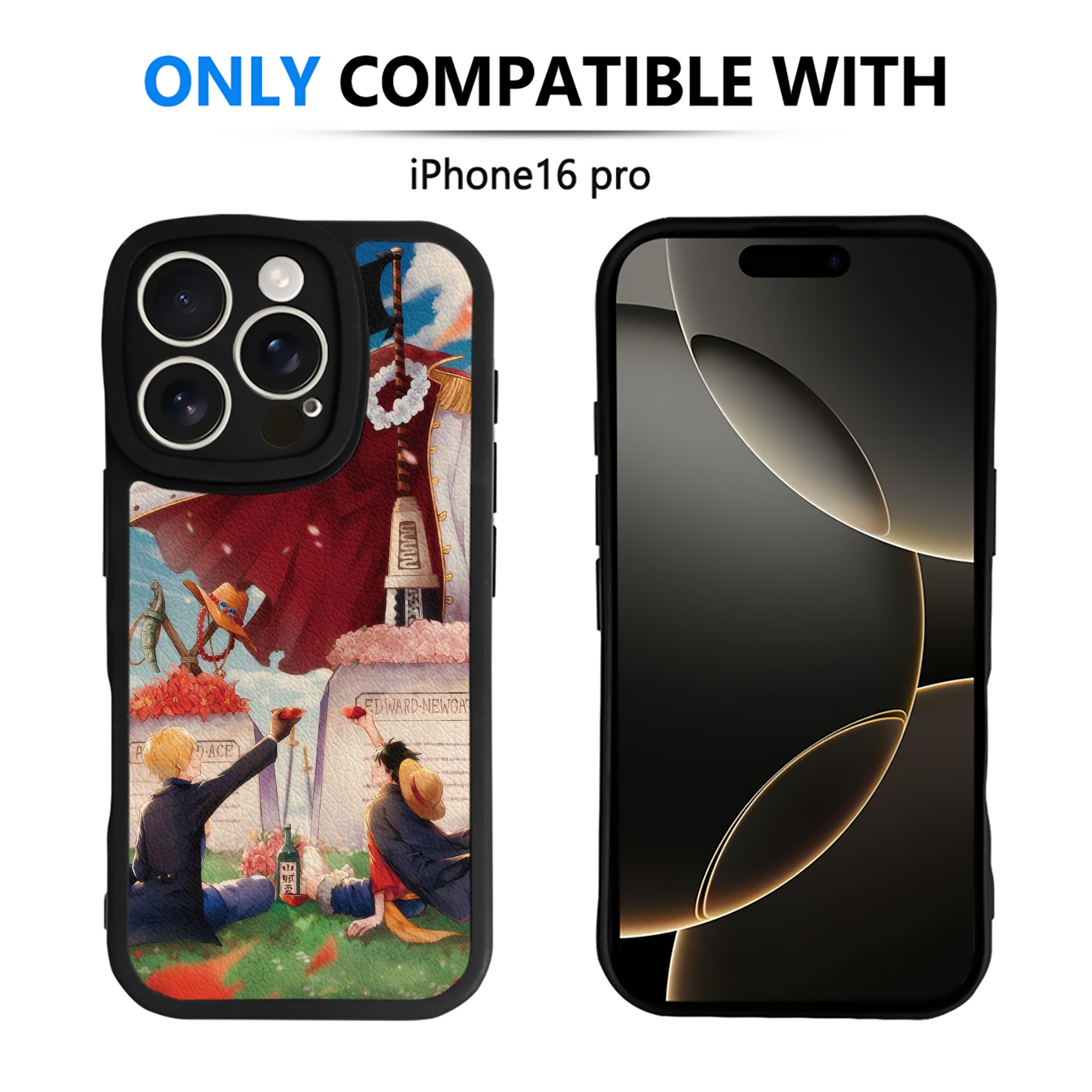 （画像用） ワンピース ONE PIECE 【iPhone 16シリーズ対応】シリコンスマホケース（レザー調） 材質：シリコン